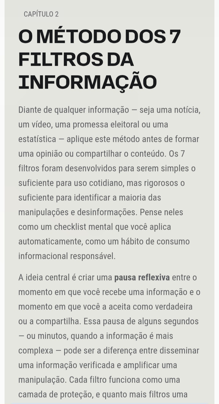 Prévia do Capítulo 2 do e-book: O Método dos 7 Filtros da Informação